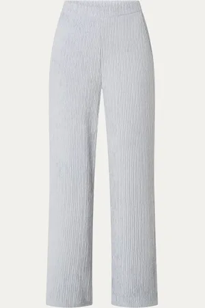 Aaiko Ramona high waist wide fit pantalon met ribstructuur