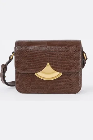Sessun Diviluz mimo crossbodytas van leer met crocostructuur