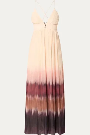 Bash Wila maxi jurk met dip-dye dessin en plissé
