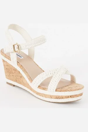 Dune Wide Fit Kelisa sleehak met raffia details