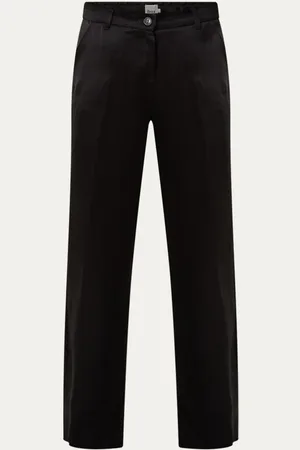 Brax Maine high waist straight fit pantalon in linnenblend