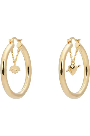 ANNA + NINA Love Story Hoop oorringen verguld