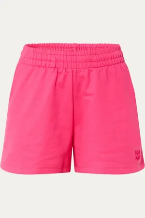 HUGO BOSS Ninoosta high waist straight fit korte joggingbroek met logoborduring