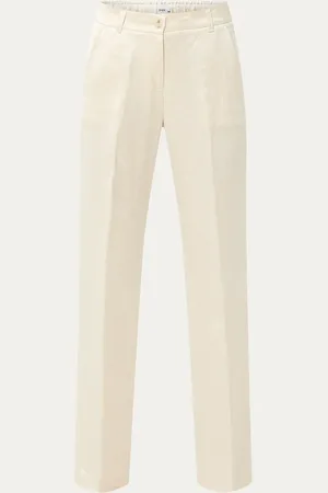 Brax Maine high waist straight fit pantalon in linnenblend