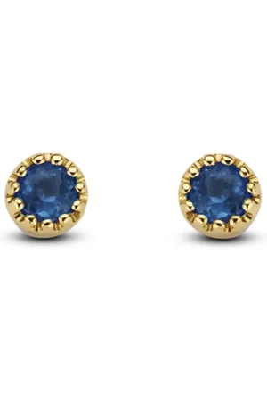 Diamond Point Geelgouden oorsieraden 0-10 ct blauwe saffier Joy