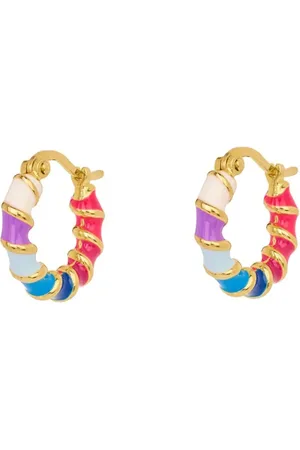 ANNA + NINA Holographic oorringen verguld