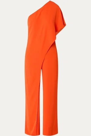 Ralph Lauren One-shoulder loose fit jumpsuit met volant