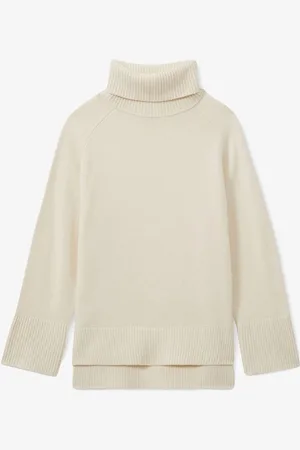 Reiss Eliza fijngebreide coltrui in kasjmierblend