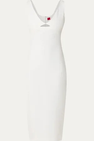 HUGO BOSS Kabari midi kokerjurk met cut-out detail