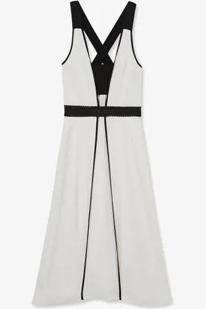 Reiss Valencia midi A-lijn jurk in katoenblend