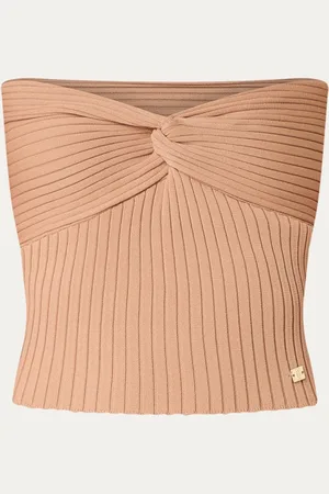 NIKKIE. Ipiales strapless crop top met gedrapeerd detail
