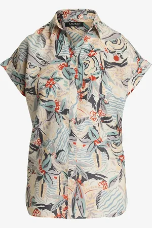 Ralph Lauren Blouse van linnen met print
