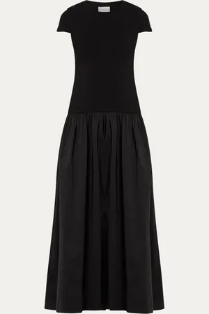 Neo Noir Tuscany midi jurk met steekzakken