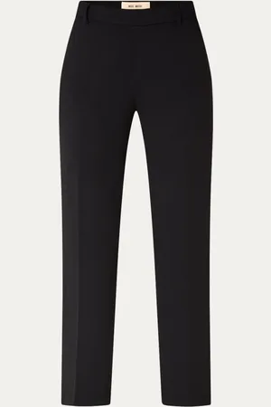 Mos Mosh MMBai Leia high waist straight fit cropped pantalon met persplooi