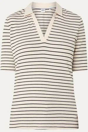 Brax Cleo T-shirt met streepprint en V-hals