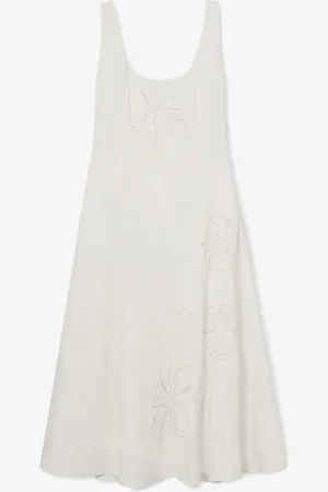 Reiss Elise midi jurk met borduring