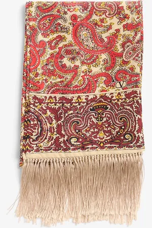 VALENTINO GARAVANI Voyage Imaginaire sjaal van zijde met paisley dessin 180 x 15 cm
