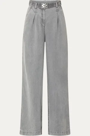 Aaiko Lotty high waist wide fit broek met steekzakken