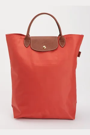 Longchamp Le Pliage shopper M met leren details