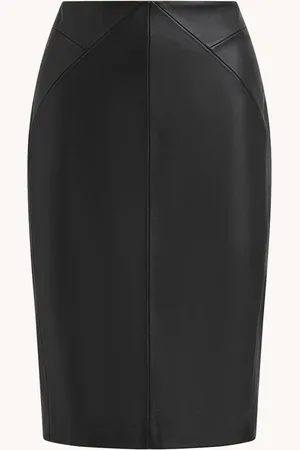 Reiss Raya high waist mini kokerrok van leer