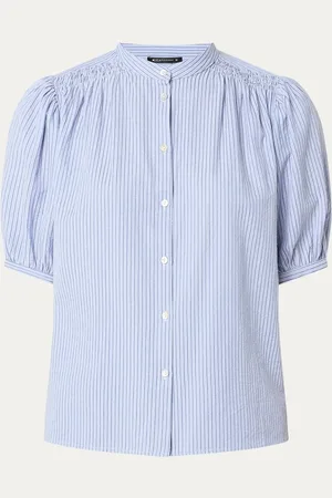 Expresso Blouse van crêpe met streepprint