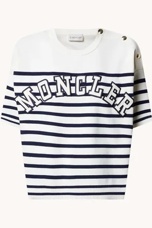Moncler Fijngebreide top met logo en sierknopen