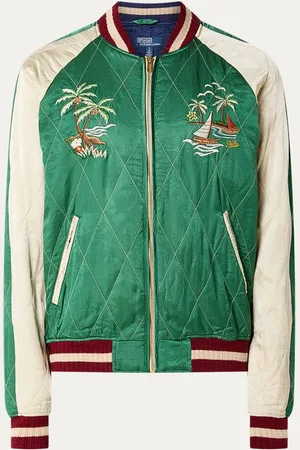 Ralph Lauren Bomberjack met quilt patroon en borduring