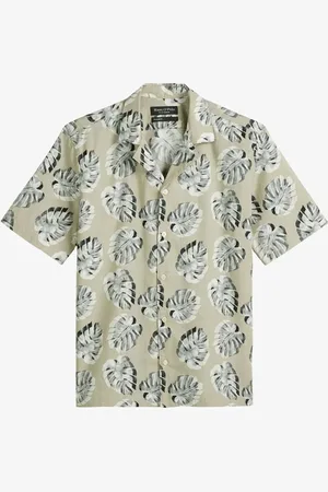 Marc O’ Polo Regular fit overhemd in linnenblend met print