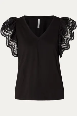 Summum Woman Top met broderie