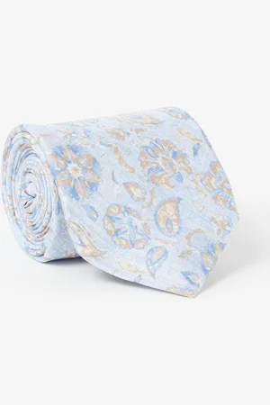 Profuomo Stropdas van zijde met bloemenprint