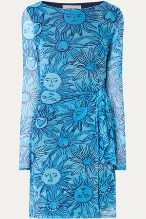 Fabienne Chapot Lilo mini wikkeljurk van mesh met print