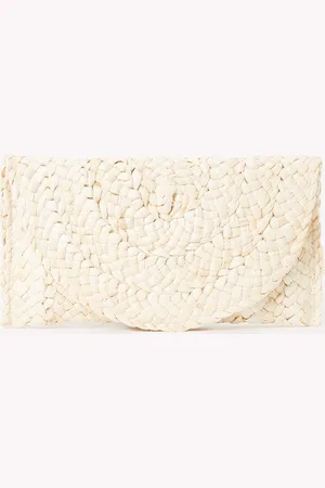 L.K. Bennett L-K-Bennett Dove clutch van raffia