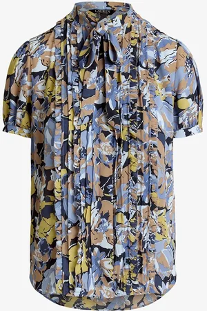 Ralph Lauren Blouse met bloemenprint en sjaalkraag