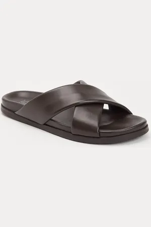 Dune Isaacs slipper van leer