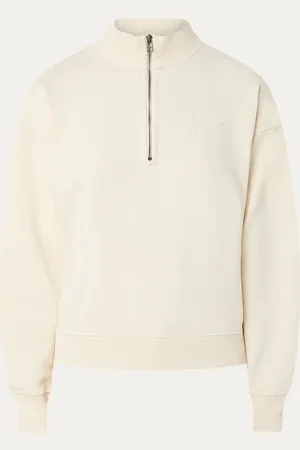 ØLÅF Sweater met halve rits en logo