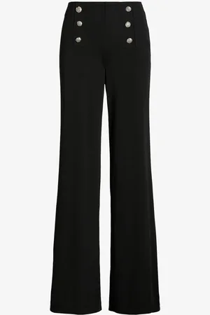 Ralph Lauren High waist loose fit pantalon met sierknopen