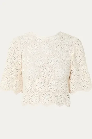 Bash Gabin blouse met opengewerkt dessin