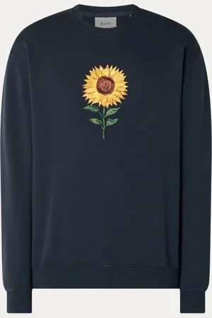 Foret Sweater van biologisch katoen met borduring