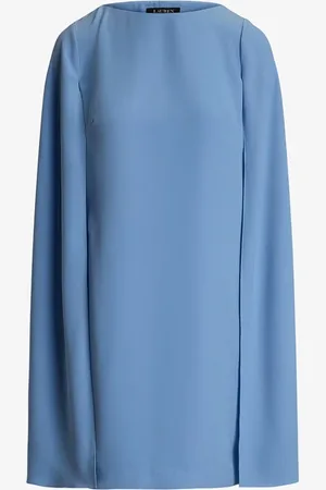 Ralph Lauren Georgette cocktailjurk met cape