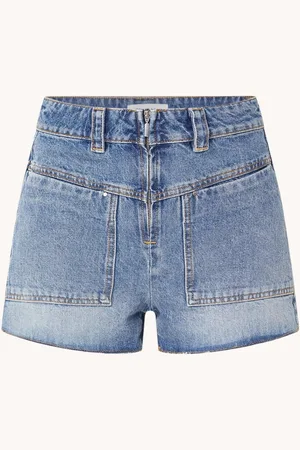Bash David high waist slim fit korte broek van denim