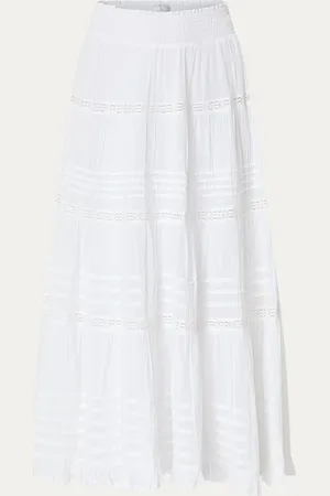 Neo Noir Felicia maxi rok met opengewerkt dessin