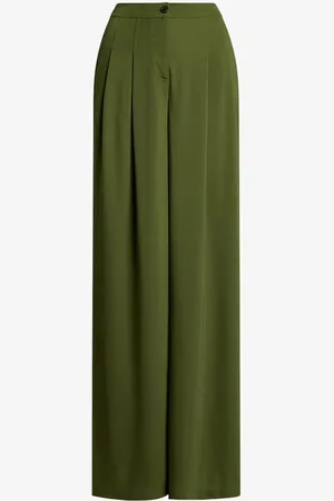Ralph Lauren High waist wide fit pantalon met steekzakken