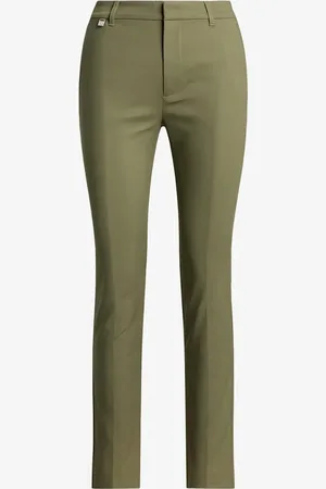 Ralph Lauren High waist slim fit cropped pantalon met steekzakken