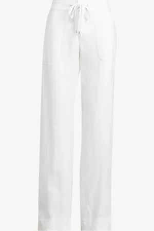 Ralph Lauren Linnen broek met wijde pijpen