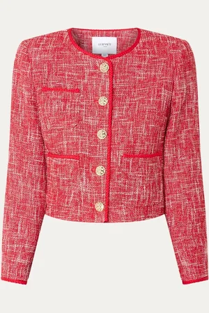 L.K. Bennett L-K-Bennett Alexia blazer met tweed-look met borstzak