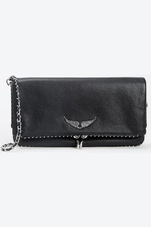 Zadig & Voltaire Rock schoudertas van leer met studs
