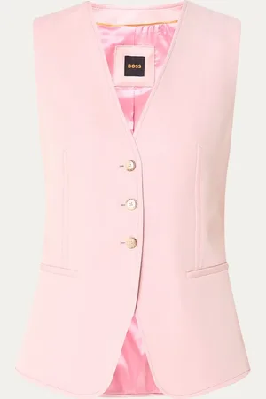 HUGO BOSS C_Javesta gilet in lyocellblend met paspelzakken