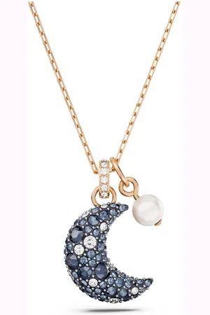 Swarovski Luna ketting verguld