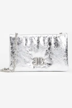 Balenciaga Monaco Nano crossbodytas van lamsleer met metallic finish