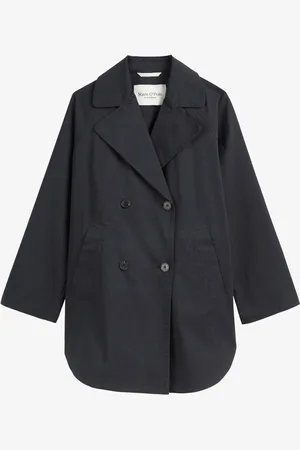 Marc O’ Polo Double-breasted trenchcoat met steekzakken